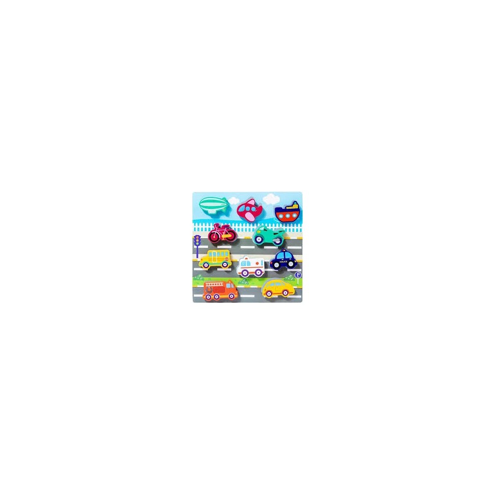 PUZZLE EN BOIS COLORÉ PREMIERS PUZZLES ÉDUCATIFS MOTIFS VARIÉS
