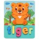 Puzzle En Bois En Zigzag Tigre