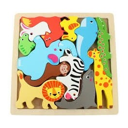 Puzzle 3D en bois Animaux & Fruits & Dinosaures & Animaux marins Puzzle en bois pour les jeunes enfants Fruits Légumes Traff