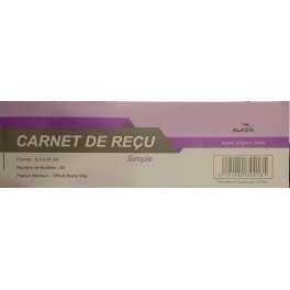 CARNET DE RECU LONG 50F 6.5*21 ALADIN
