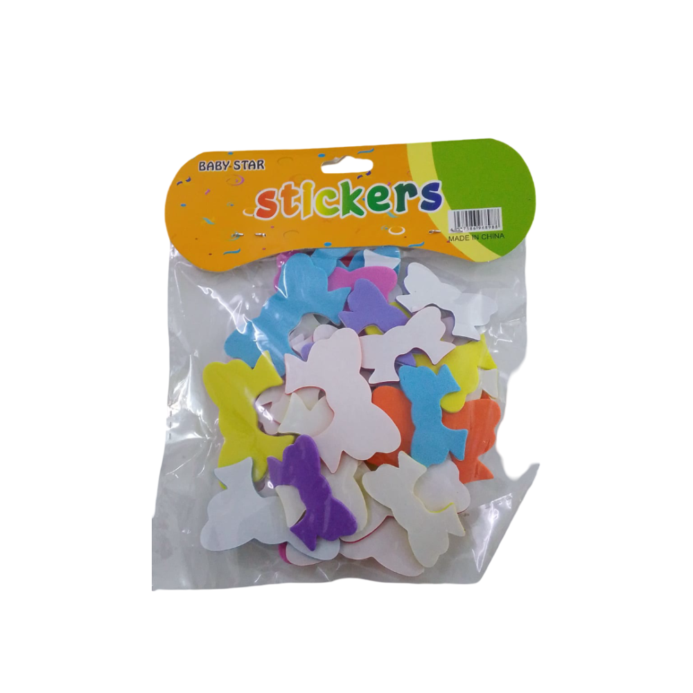 AUTOCOLLANTS BABY STAR MOTIFS ASSORTIS PAPILLON