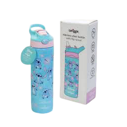 Bouteille isotherme Stitch en acier inoxydable à clapet, 520 ml