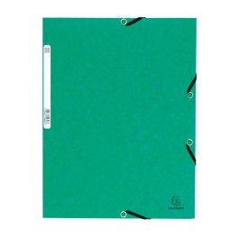 CHEMISE A 3 RABATS EXACOMPTA CARTONNEE - VERT