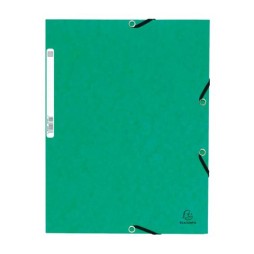 CHEMISE A 3 RABATS EXACOMPTA CARTONNEE - VERT