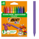 PACK DE 12 CRAIES DE COLORIAGE BIC KIDS PLASTIDECOR ASSORTIES