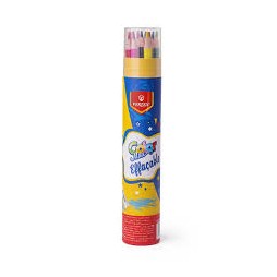 Crayons effaçables Vertex 12 couleurs avec gomme