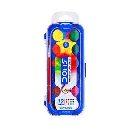 Boite de 12 Pastilles Aquarelles 23mm - Doms