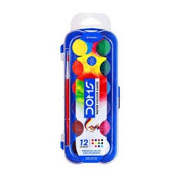 Boite de 12 Pastilles Aquarelles 23mm - Doms