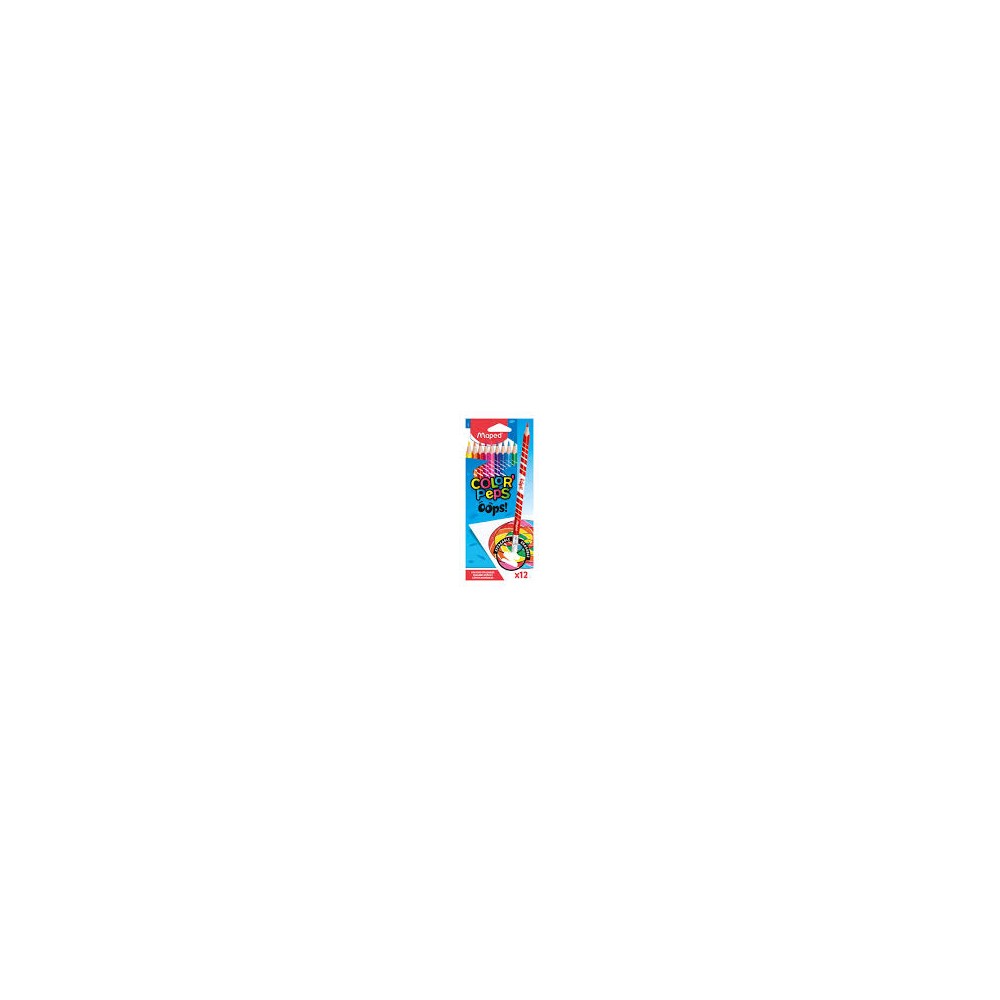 Crayons de couleur effaçables Color Peps OOPS 12 couleurs