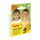Stick de maquillage en 3 couleurs : jaune, marron, noir