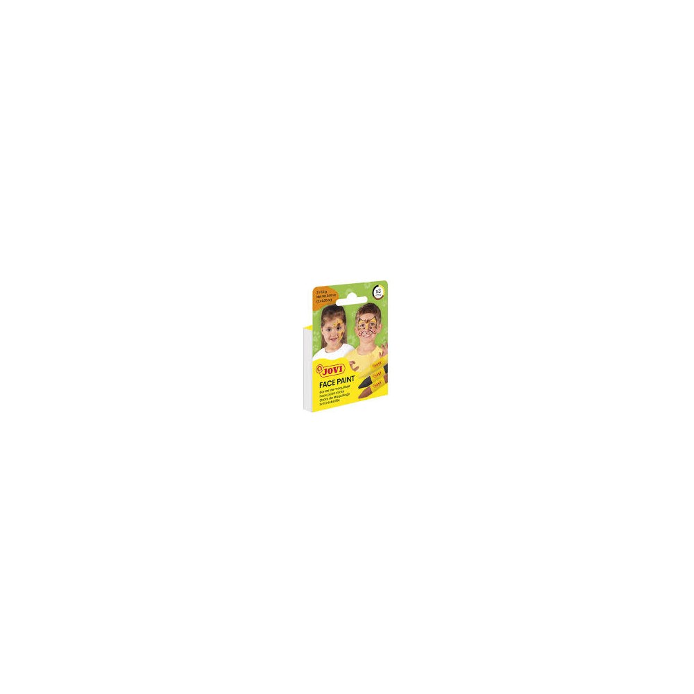Stick de maquillage en 3 couleurs : jaune, marron, noir