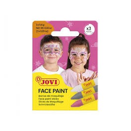 Ensemble de peintures pour le visage en bâtonnets Fantasy - Jovi - 3 pièces.