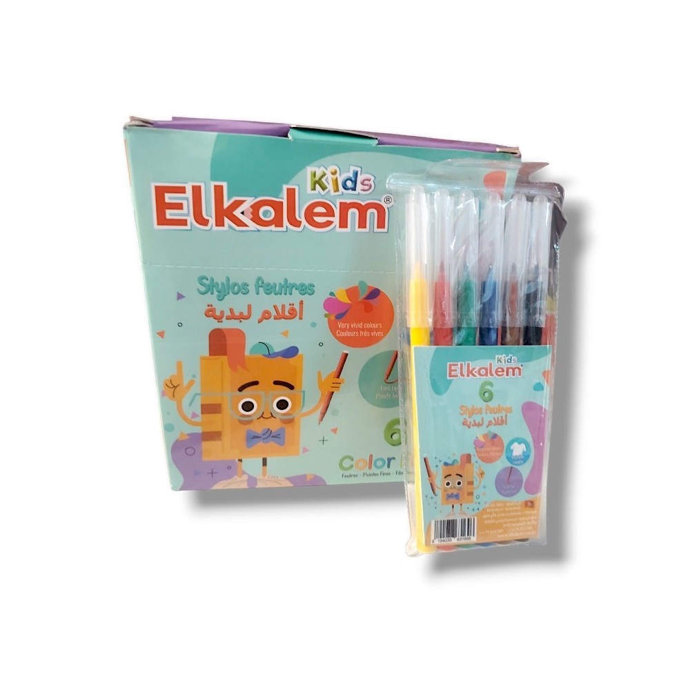 Feutre de coloriage 6 couleurs EL KALEM