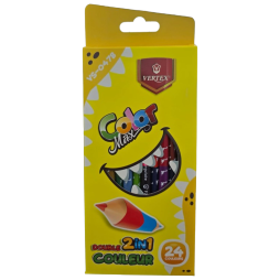 24 couleurs de bois, 12 stylos à double pointe, Vertex