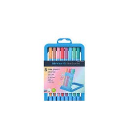 BOX 8 STYLO SLIDER EDGE PASTEL SCHNEIDER