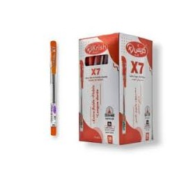 PAQUET DE 50 STYLOS A BILLE KRISH X7 ROSE