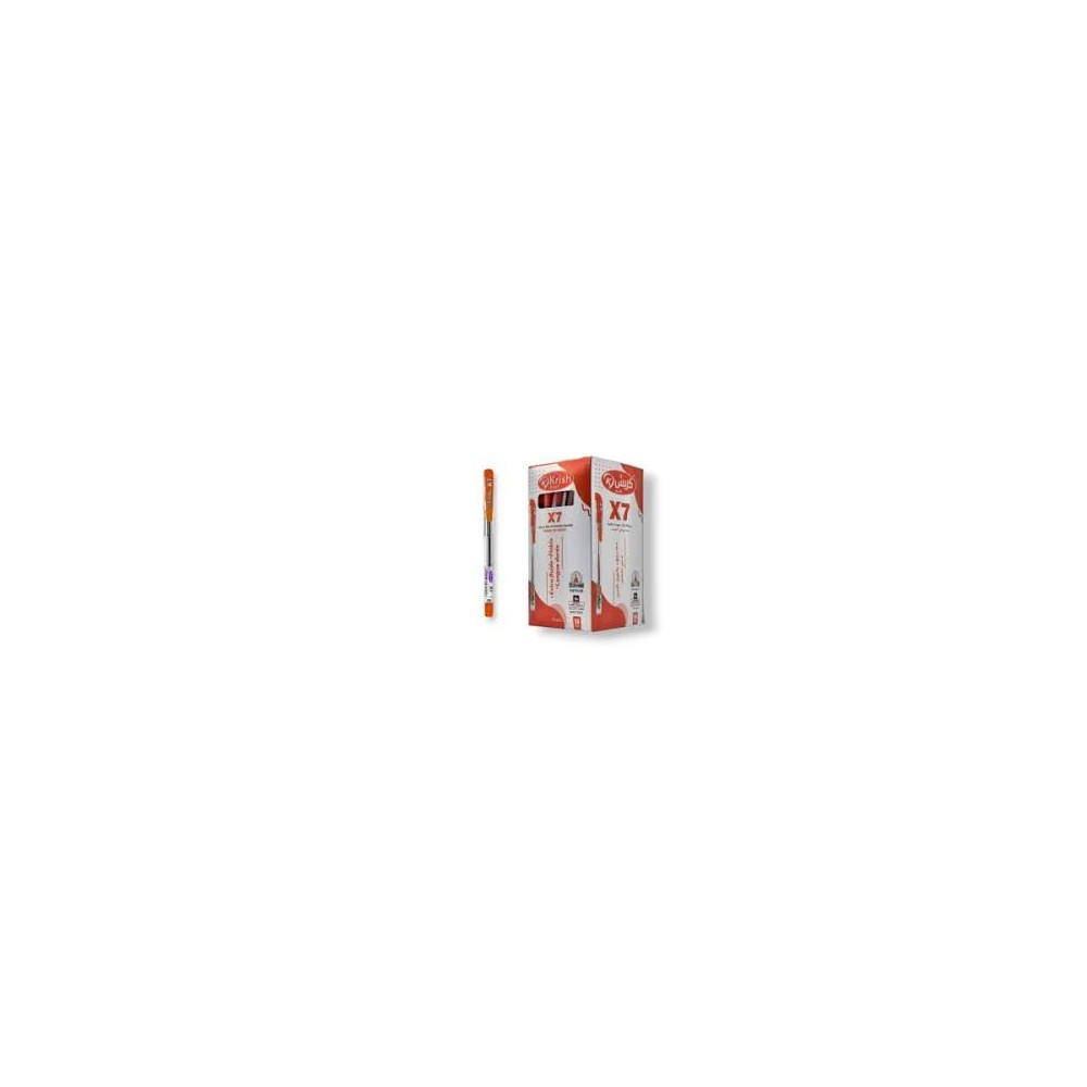 PAQUET DE 50 STYLOS A BILLE KRISH X7 ROSE