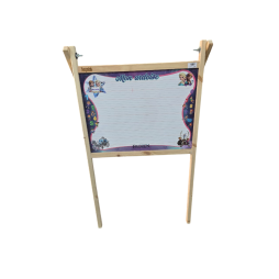 TABLEAU EN BOIS DOUBLE FACE AVEC LETTRES ALPHABET PM
