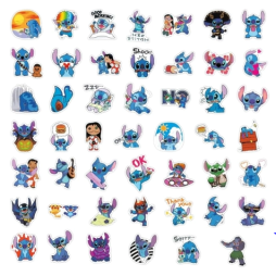 Lot de 100 autocollants en forme de Stitch