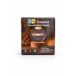 Lampe globe LED en cristal 3D