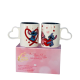 Lot de 2 tasses à café en céramique sur le thème de Stitch & Angel Love