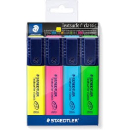 Surligneurs Staedtler Textsurfer Classic, lot de 4 assortis