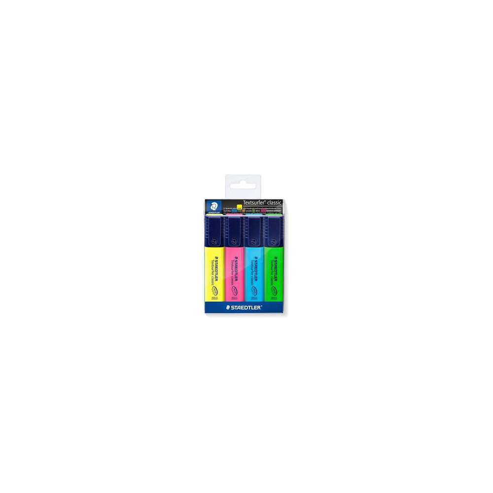 Surligneurs Staedtler Textsurfer Classic, lot de 4 assortis
