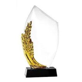 Plaque de trophée en cristal de qualité personnalisée en verre vierge imprimé UV pour décor souvenir ou cadeau