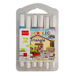 MARQUEUR TRIANGULAIRE ACRYLIQUE 12 COULEURS
