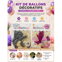 Ensemble de 10 ballons  5 ballons à paillettes