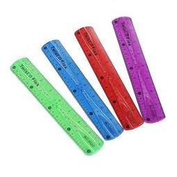 Règle flexible, 20 cm, couleurs variées