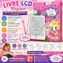 Tablette Magique Éducative LCD pour Enfants avec 20 Papiers de Dessins