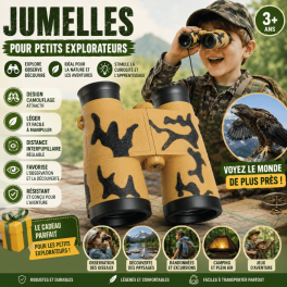 JUMELLES JOUETS MILITAIRES EN PLASTIQUE, CAMOUFLAGE, JAUNE, PETITES, PRATIQUES POUR LES ENFANTS