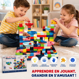 Jeu De Construction En Plastique Block Track  167 Pièces, 3 Ans Et Plus
