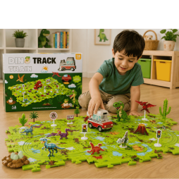 Puzzle course voiture piste ensemble jouets électroniques fente piste voiture
