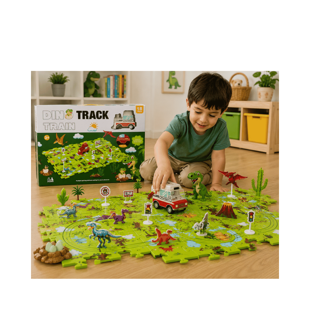 Puzzle course voiture piste ensemble jouets électroniques fente piste voiture