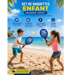 raquettes enfants  de plage