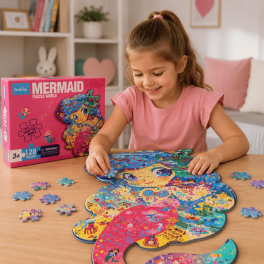 Puzzle éducatif en forme de sirène