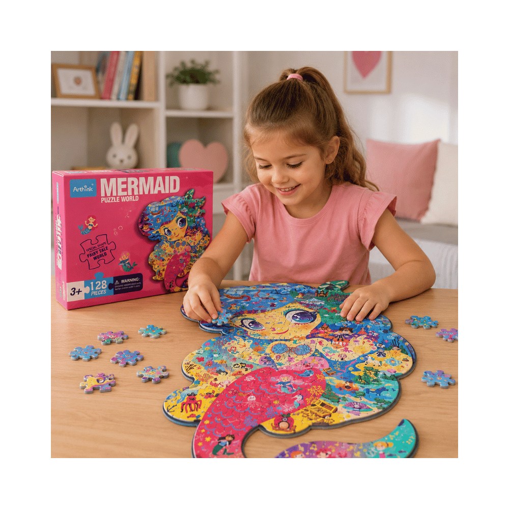 Puzzle éducatif en forme de sirène