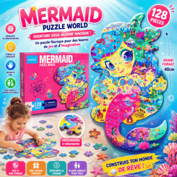 Puzzle éducatif en forme de sirène