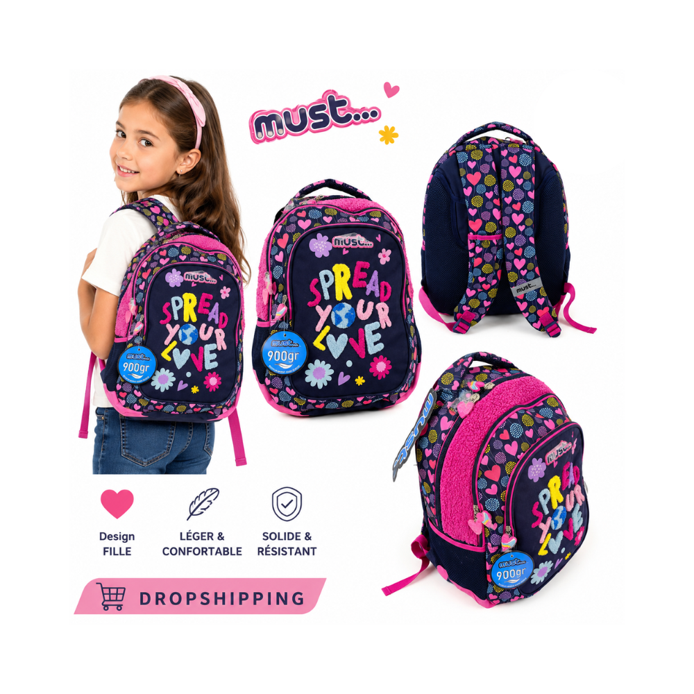 Sac à dos scolaire Must pour fille