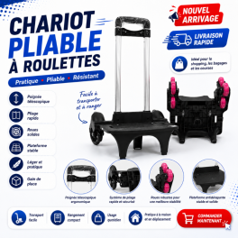 Chariot pliable à roulettes