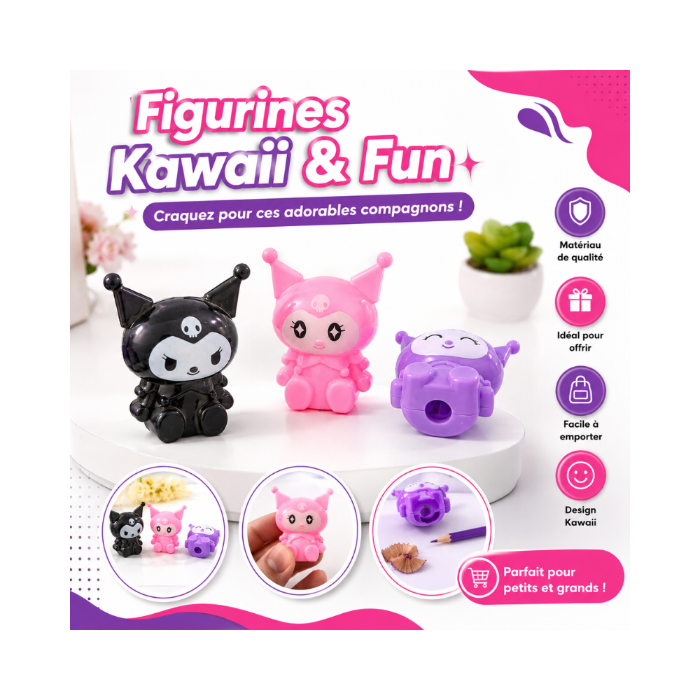 Mini taille-crayon Kawaii en forme de figurine