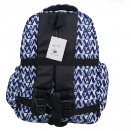 Sac à dos scolaire moderne au motif géométrique