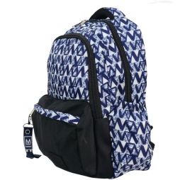 Sac à dos scolaire moderne au motif géométrique