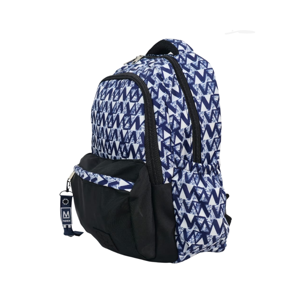 Sac à dos scolaire moderne au motif géométrique