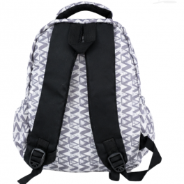 Sac à dos scolaire moderne au motif géométrique