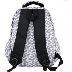 Sac à dos scolaire moderne au motif géométrique