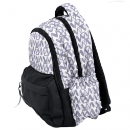 Sac à dos scolaire moderne au motif géométrique