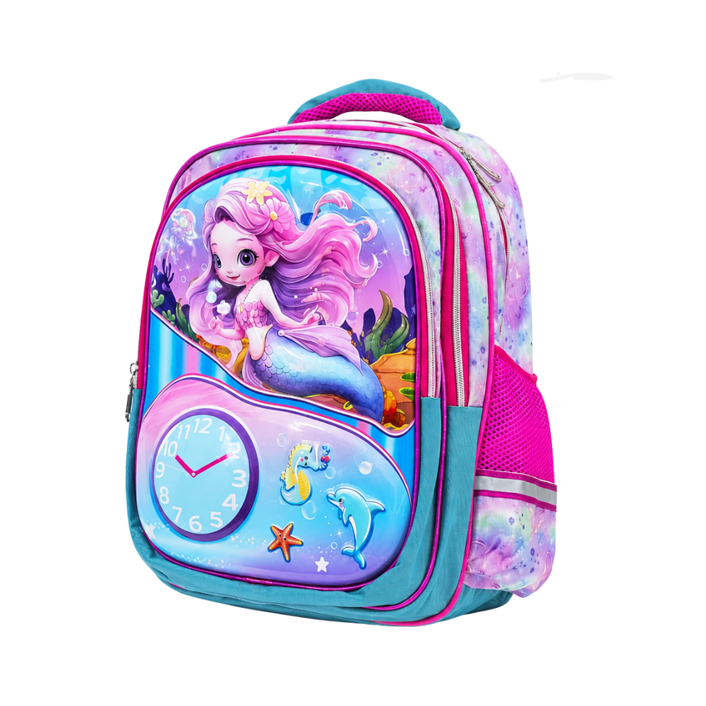 Sac à dos scolaire pour fille au magnifique motif sirène